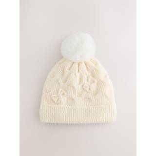 Next Cream Bow Beanie Hat (1-16yrs)