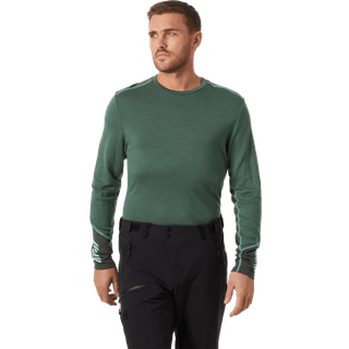 Helly Hansen Lifa Merino Midweight Crew, herre, mørkegrøn