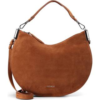 Coccinelle Sunup Suede Hobo bag cognac