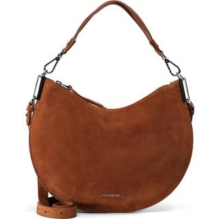 Coccinelle Sunup Suede Hobo bag cognac