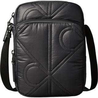 Puffer Monogram Logo Reporter Bag - Black - One Size