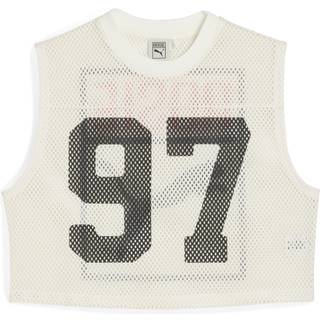 PUMA x ROSÃ Relaxed Mesh Top Women, Clothing, Warm White, XXS