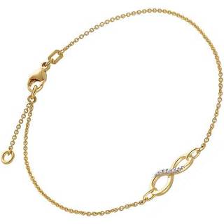 trendor 68485 Damen-Armband Unendlichkeit Gold 333/8K 19 cm
