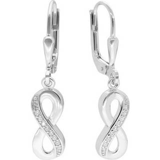 trendor 68366 Damen-Ohrringe Silber 925 Ohrhänger Unendlichkeit