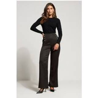 Lts Tall Black Military Button Detail Trousers Size Ex Long > 22 - Ex Long 22