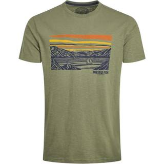 Weird Fish T-shirt med mærkelig fisk og bådmotiv og grafisk print foran