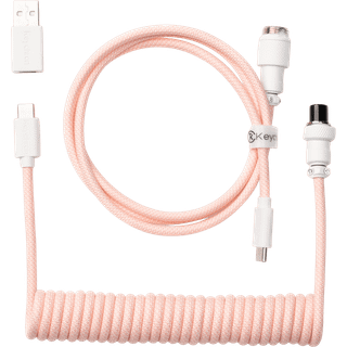 Keychron Custom Coiled Aviator Kabel USB-C - Lyserød