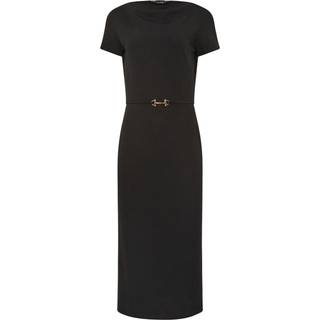 Lts Tall Black Midi Buckle Dress 14 Lts | Tall Women's Midi Dresses