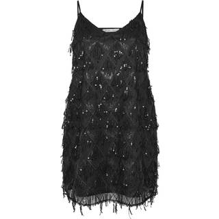 Yours Curve Yours Curve Black London Sequin Diamante Tassle Slip Dress - EU 42 (UK 14)