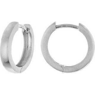 trendor 28976 Creolen für Damen und Herren Silber Matt Ø 15 mm