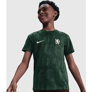 Chelsea F.C. Academy Pro Nike Dri-FIT-opvarmningstrøje til fodbold til større børn - grøn - XL