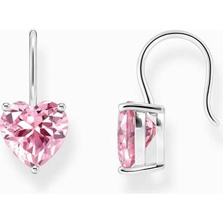 Thomas Sabo H2288-051-9 Silberner Ohrhänger m. pinkfarbenem Zirkonia-Herz Damen