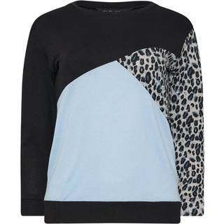 M & Co M & Co Black Petite Animal Colourblock Top
