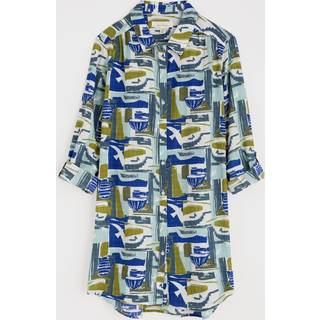 Seasalt Cornwall Seasalt Cornwall Green Wren Flutter Longline Shirt - 36