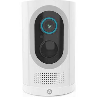 Nedis - SmartLife udendørskamera | Wi-Fi | Spotlight | 3MP Full HD 1296p | IP65 | Maks. batteritid: 6 Måned | Cloud Storage (mulighed) / microSD (ikke inkluderet) | 5 V DC | Med bevægelsessensor | Nattesyn | Hvid - WIFICBO33WT