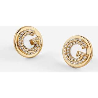 Guess JUBE05440JWYGT/U Damen-Ohrringe Coin Ohrstecker Goldfarben