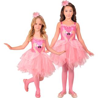Pink Flamingo Kinderkostüm mit Tutu & Haarreif 116 cm / 4-5 Jahre