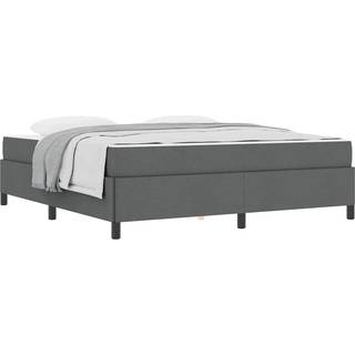 Box Spring Seng Mørkegrå Og Sort 180 X 200 Cm