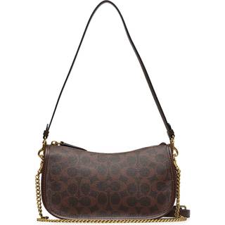 Coach Waverly Signature Skuldertaske mørkebrun