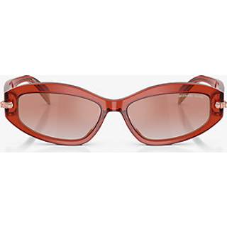 Michael Kors Kvinde MK2260D WILMINGTON 40356F Solbriller Acetat Rosa Rosa Rund Spejlet Skygge