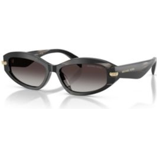 Michael Kors Kvinde MK2260D WILMINGTON 40348G Solbriller Acetat Sort Grå Rund Normal Skygge
