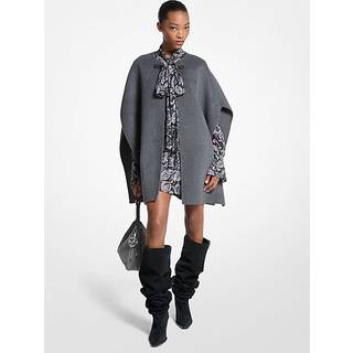 MK Double Face Wool Blend Cape - Grey - Michael Kors - ONE SIZE