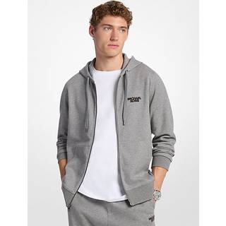 MK Cotton Blend Zip-Up Hoodie - Grey - Michael Kors - L