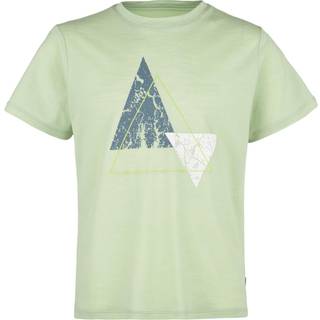 Stoic Kids Merino155 LaholmSt. Print T-Shirt Merino-shirt Børn størrelse 152 farve grøn