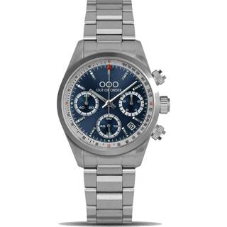 Out of Order Sporty Cronografo Ultra Brush Quartz Blue Dial Steel Strap Unisex Watch OOO.001-23.BL.AC.SS