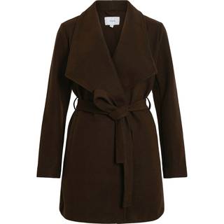 Vicooley Collar Belt Coat
