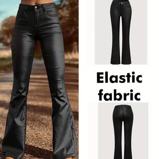 TEMU Women's High-waisted Skinny Jeans - Stretchy, Versatile, And Stylish With A Flared Leg Design, Casual , Wear, And Casual Attire, Casual Attire Jeans | Highwaisted Jeans | Stretchy Fabric