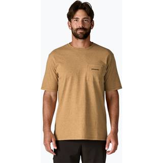 Patagonia Boardshort Logo Pocket Responsibili-Tee T-shirt Herrer størrelse XL farve beige