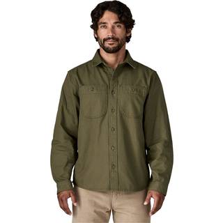 Patagonia Point Reyes Canvas Shirt Skjorte Herrer størrelse L farve olivengrøn
