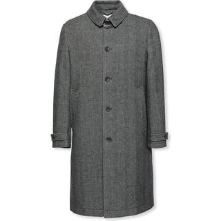 Tech Wool Blend Frakke, Black, XXL