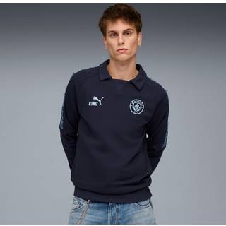 PUMA Manchester City KING Drill Top Men, Sport, Deep Navy/Light Blue, XXL