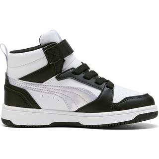 PUMA Rebound V6 Mid Space Belle Sneakers Kids, Shoes, Black/Lilac Crush/White, 35