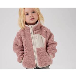 Name It Teddyjakke Woodrose Med Beige Brystlomme - Str. 7y 122cm