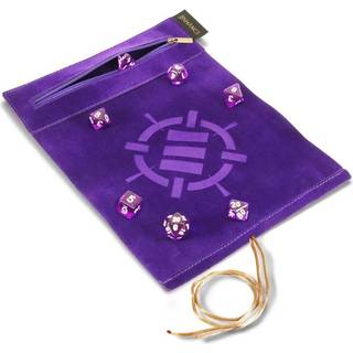 Enhance Tabletop Roll on a Scroll Bag with Dice Purple