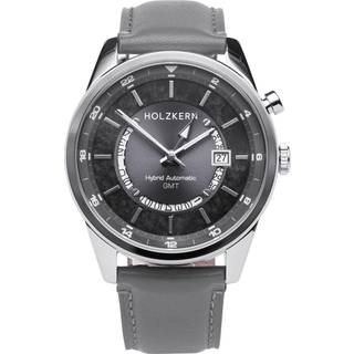 Holzkern Herrenuhr GMT Skywhirl Marmor/Silberfarben