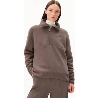 ARMEDANGELS Women's Haarleenaa Fleecesweatere Damer størrelse XXL farve grå/brun