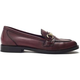 Moda in Pelle Moda in Pelle Red Flat Loafers With Snaffle Trim - eu39