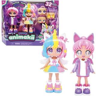 Animakii Dukkesæt Enhjørning & Flagermus