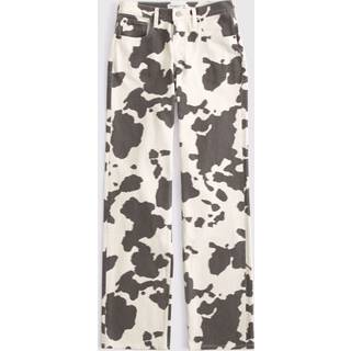 Abercrombie & Fitch Abercrombie & Fitch Brown Abercrombie & Fitch Relaxed Pony Print Curve Love High Rise 90's Brown Jeans