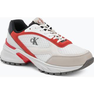 Leather and Breathable Mesh Trainers - White - EU 43