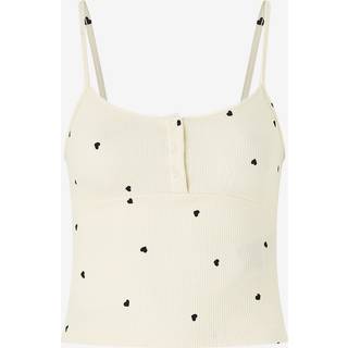 Gina Tricot-Loungewear singlet-Toppe uden ærmer-Hvid-XL-Dame