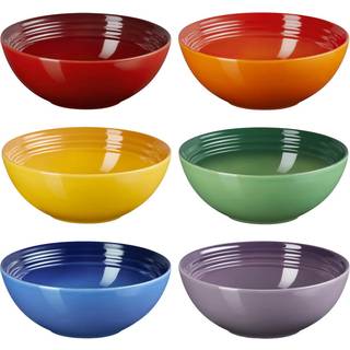 Signature Stentøjs 6-pak Dybe Tallerkner, Rainbow, Ø16 cm