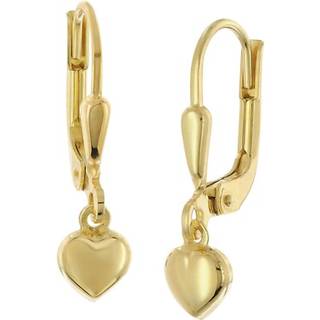trendor 28465 Kinder-Ohrringe Gold 333 / 8K Herz-Ohrhänger