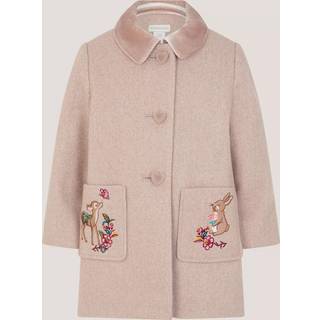 Monsoon Monsoon Brown Baby Embroidered Pocket Coat