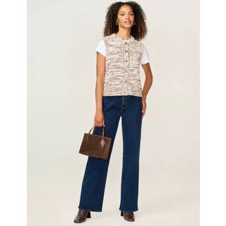 Omnes Omnes Premium Button Down Matilda Vest in Tonal Yarn