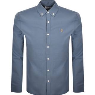 Farah Brewer Long Sleeve Shirt Blue